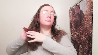 Hair Journal: Combing Long Curly Strawberry Blonde Hair – Week 4 (ASMR)