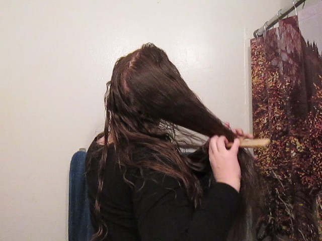 Hair Journal: Combing Long Curly Strawberry Blonde Hair - Week 2 (asmr) 
