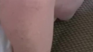 Melanie drains a few cocks