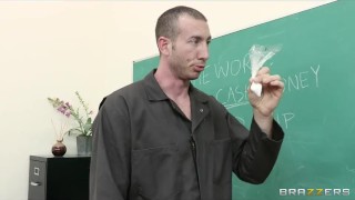 Slutty school teacher Richelle Ryan fucks the school janitor