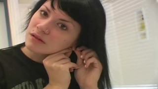 Beautiful Andy San Dimas getting ready