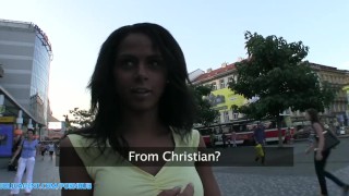 PublicAgent HD Hot sexy black babe needs a lift and takes cash for sex
