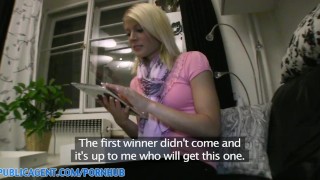 PublicAgent HD Blonde pays with her pussy for an iPad