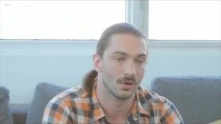 GayCastings bearded man takes huge load on face