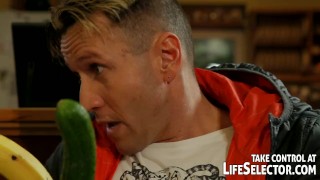 Ass banging, pussy fucking, food sex with Chary Kiss