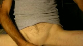 Stroking my hard COCK