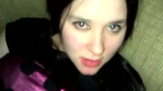 Missy Bates masturbates in cute Batman shirt