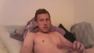 Young Fit Guy plays with his dick.