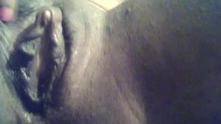My wet, horny, pussy being shown off after I came. POV.