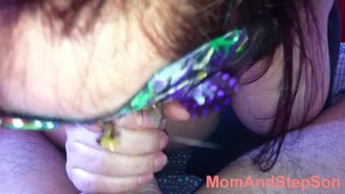 Mom Cum in Mouth Blowjob Mom And Step Son