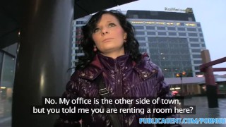 PublicAgent Creampies her pussy in hotel room
