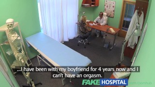 FakeHospital Doctors oral massage gives skinny blonde her first orgasm in y