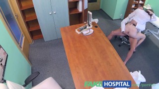 FakeHospital Sexy graduate gets licked and fucked on doctors desk for a job