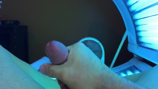 Tanning bed cumshot