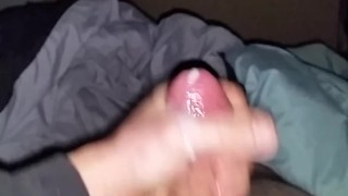 Jerking off big cumshot