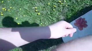public blowjob and cum