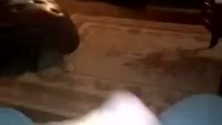 quick video of me stroking morning wood on 2/17/2015-shooting a big load