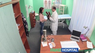 Sweet Doctor gives Valentine's flowers to hot patient