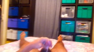 its gonna squirt! thick cum load