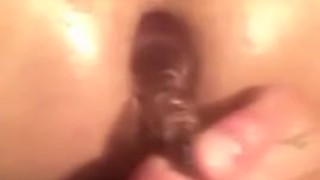 sliding a glass toy in my hole