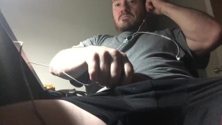 Solo masturbation intense orgasm and cum shot