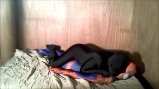 Gasmasked frogman takes off his black spandex to defeat spiderman