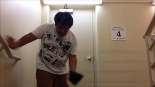 Chubby Boy With Tiny Dick Strips At Hotel