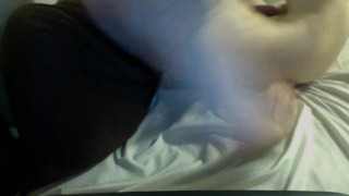 completely shaved, smooth balls/body-cumming on my face and smilling