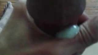 stroking my hard cock