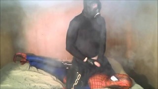 Orca gasses spiderman and then shoots his load on him