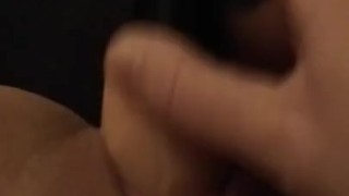Solo dildo playing and quick orgasm
