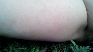 Milf outdoor cum dripping pussy
