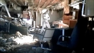 Horny snake commando walks through building looking for his enemy