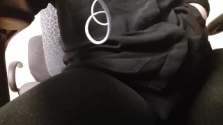 Rubbing my pussy at my desk