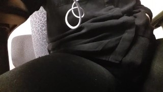 Rubbing my pussy at my desk