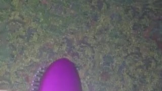 Takes brush in his ass an cums