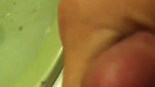 20 yr old fucks asshole with brush an licks cum