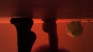 Late night ass fucking dildo