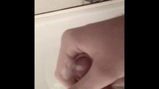 Twink shower wanking solo