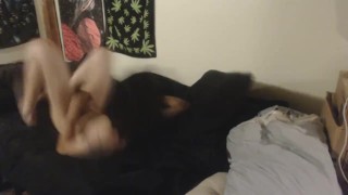 Jerking it and Cumming in Mouth