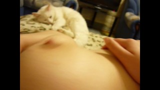 Blowjob, fuck pussy, cum on her ass in panties