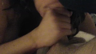 blow job from sexy milf, cream pie reward...