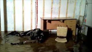 frogman surprises and shoots his load in the enemy frogman flooded lair