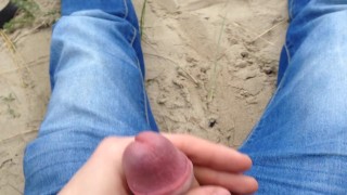 play with my dick on the beach
