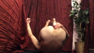 DROPPING A LIT CANDLE IN MY GAPING ASSHOLE