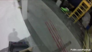 Behind the scenes on a PUBA set with Elsa Jean & Daisy Monroe