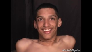 Hung black stud penetrating tight white ass