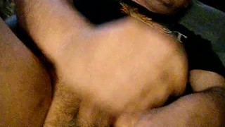 Jerking cock and fingering tight asshole