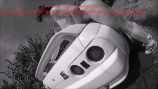 Car Wash with striptease at garden wet shirt - Peladinha lavando o carro