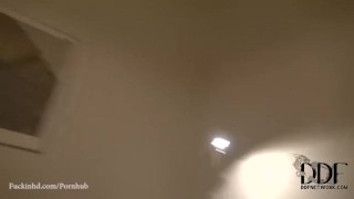 Sexy Blonde Realtor gives a hot blowjob to seal the deal
